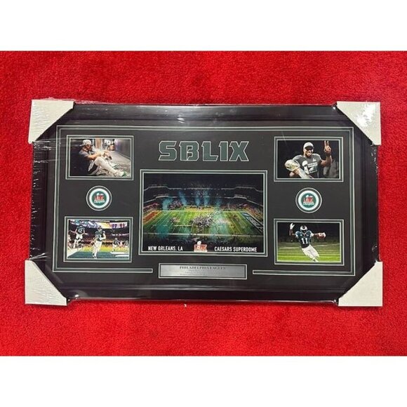 Philadelphia Eagles Super Bowl LIX 59 Commemorative Photo Collage Framed - Picture 1 of 7
